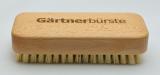 Gärtnerbürste Handwaschbürste, kurze, sehr kräftige, robuste Naturfasern, 6 Reihen, Griffmulden für guten Halt.